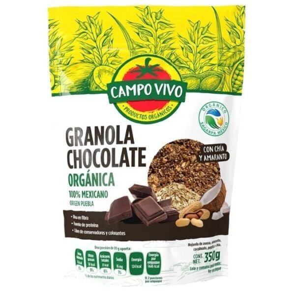 Granola organica con Chocolate Campo Vivo